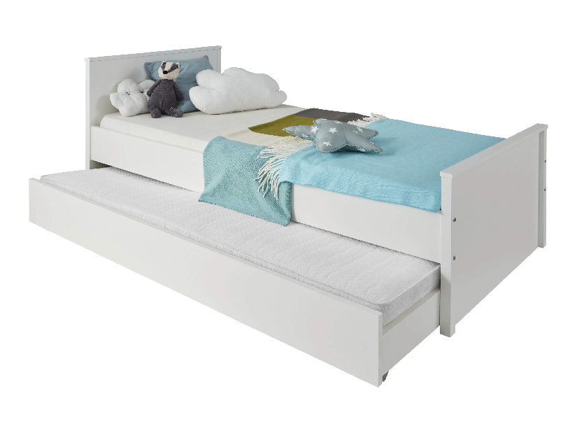 Jednolôžková posteľ 90 cm Olna (biela) (bez roštu a matraca)