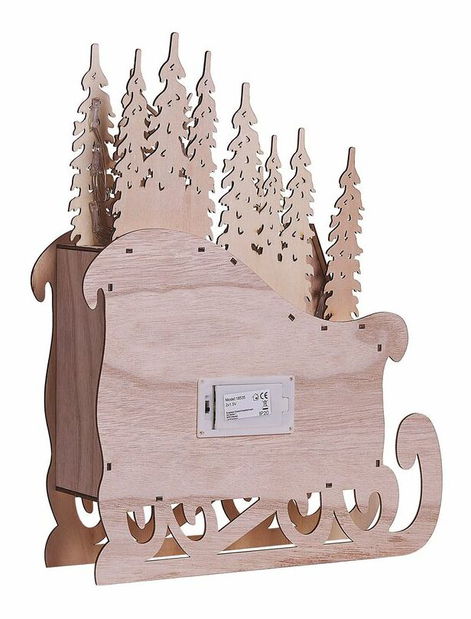 Vanjska dekoracija saonice i adventski kalendar Impza (svijetlo drvo)