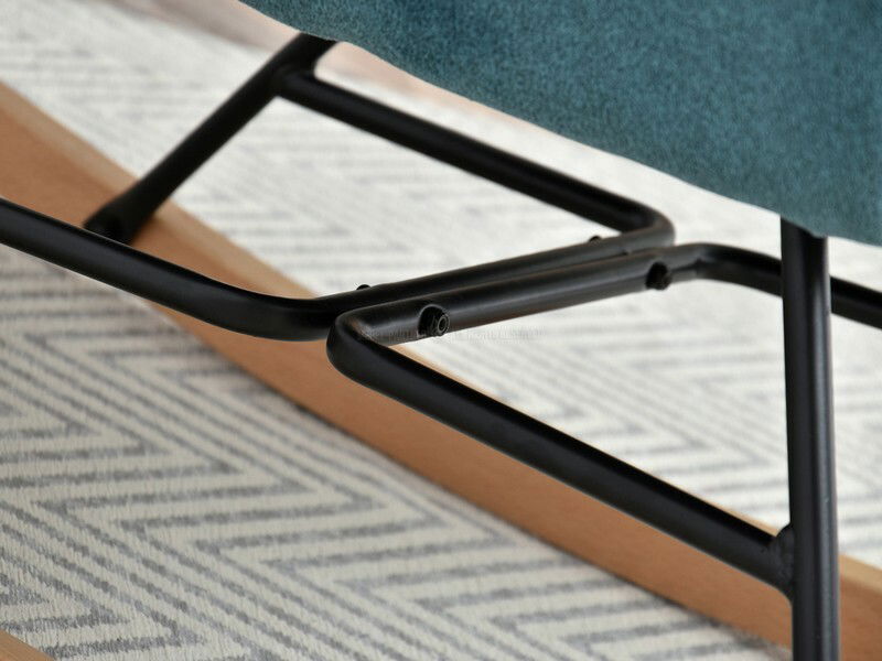 Kreslo Nesia (tyrkysová + buk čierny)