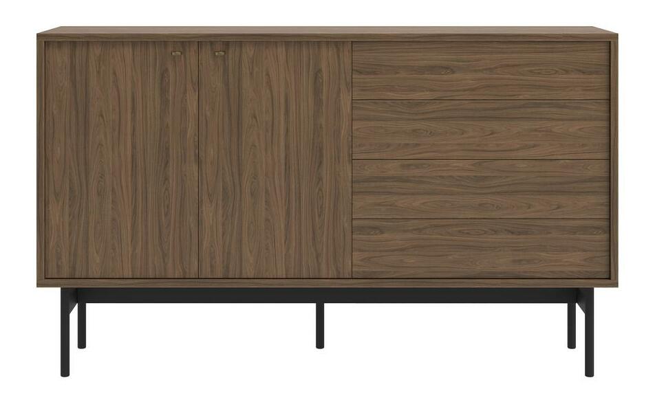 Komoda Oscar O6 (orech + čierna)