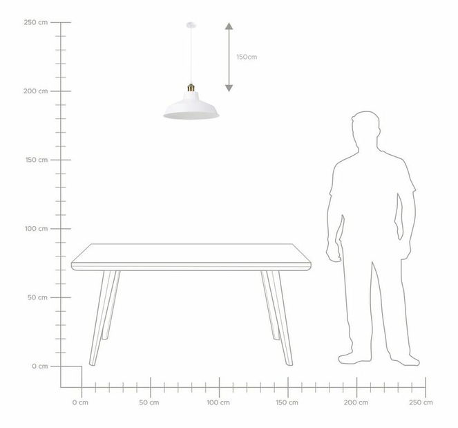 Závesná lampa Pecho (biela)