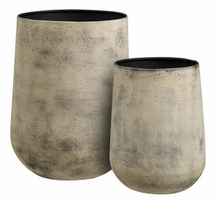 Set de 2 ghivece de flori Hiamiraina 3 (bej antic)