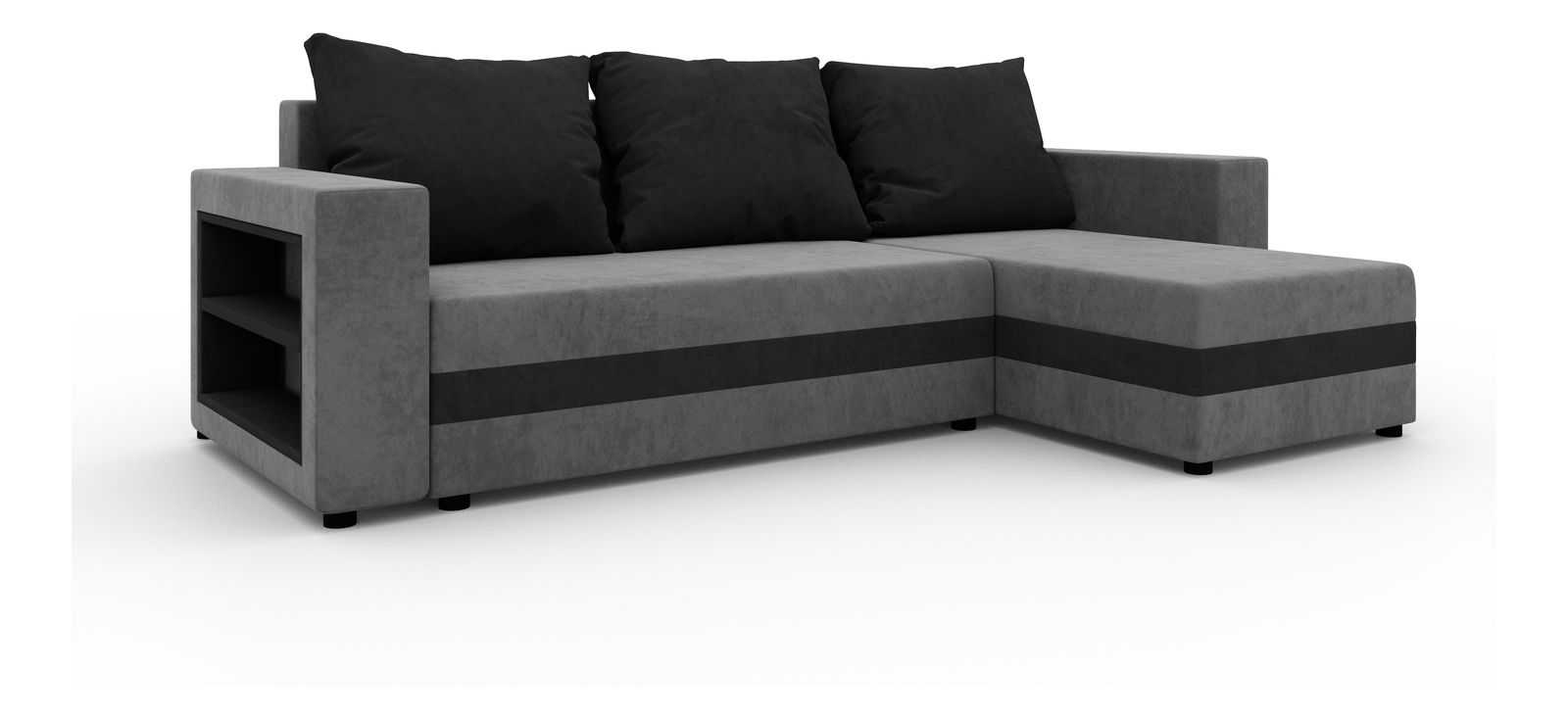 Colțar Simpney (gri + negru) (D)