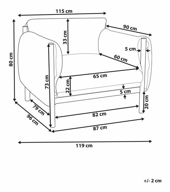 Záhradné kreslo Ender (sivá)
