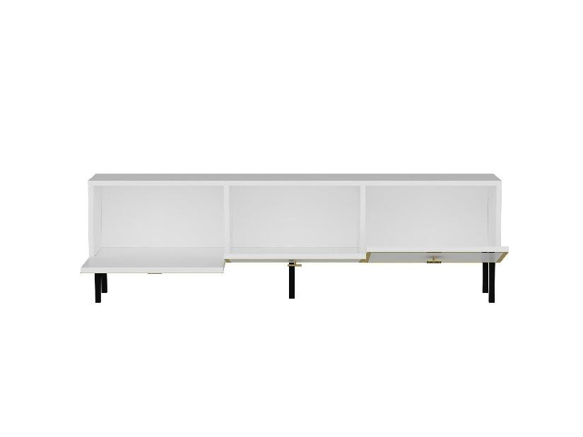 TV asztal/szekrény Nisiku (fehér + arany) 