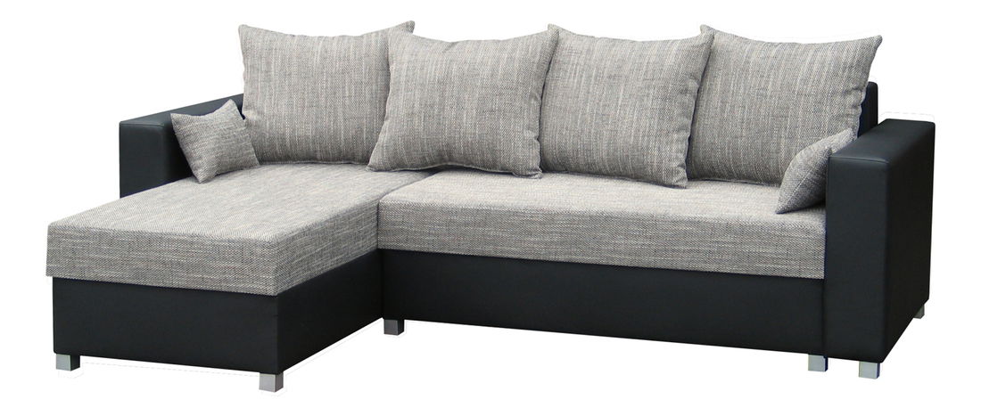 Rohová sedačka Melisa (sivá + čierna) (L)
