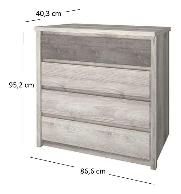 Komoda Japon 3 (kesten nairobi + onyx) 