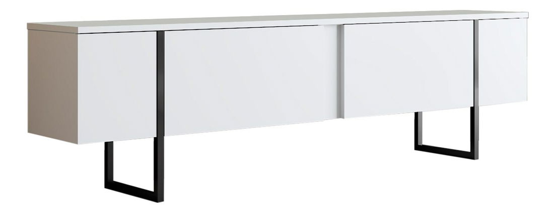 TV stolík/skrinka Luna (Biela + Čierna)