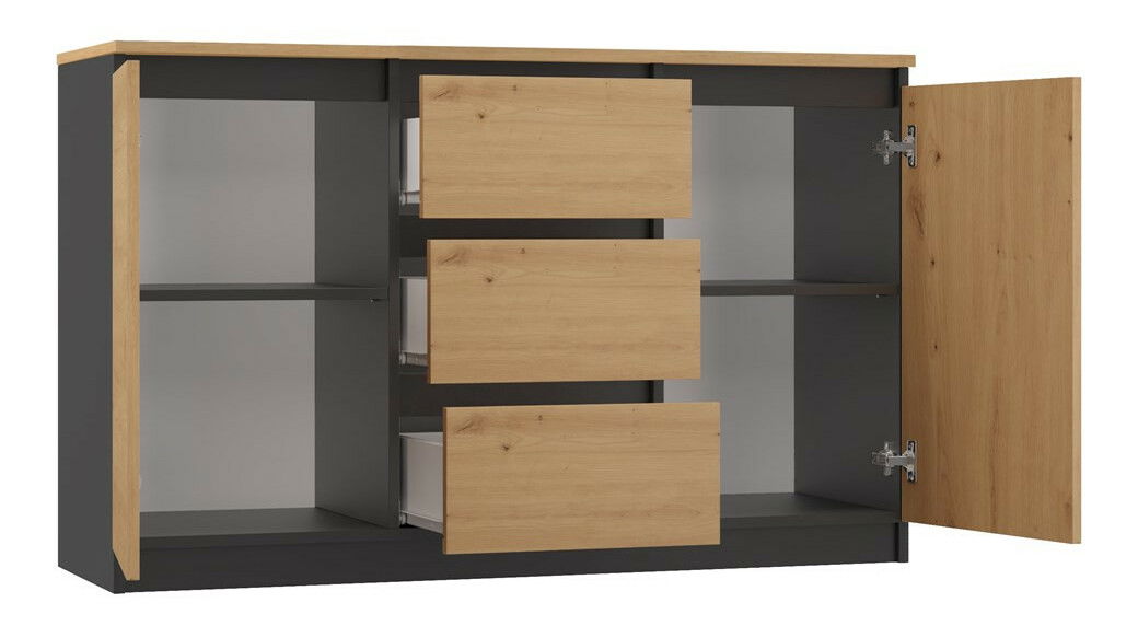 Set 2ks. komôd Cervantina 1 (antracit + dub artisan)