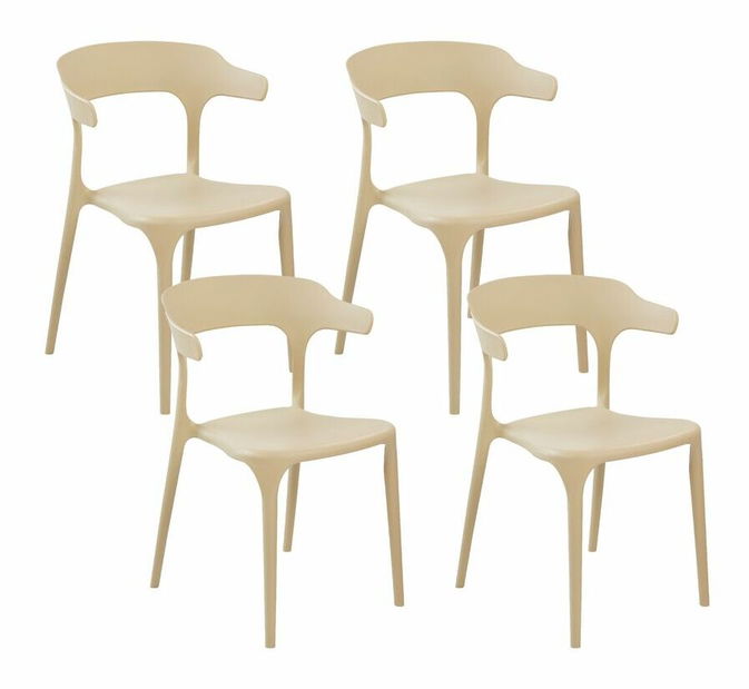 Set 4 ks jedálenských stoličiek Gerry (béžová)