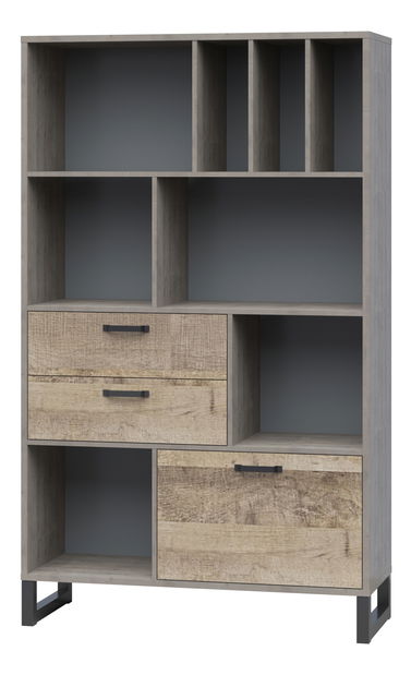 Raft Bennie 1D2S (gri + Stejar nisipiu)