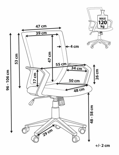 Kancelárska stolička Relive (červená)