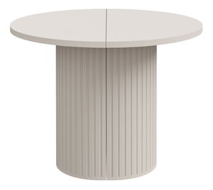 Rozkladací jedálenský stôl Ovalina (béžová)