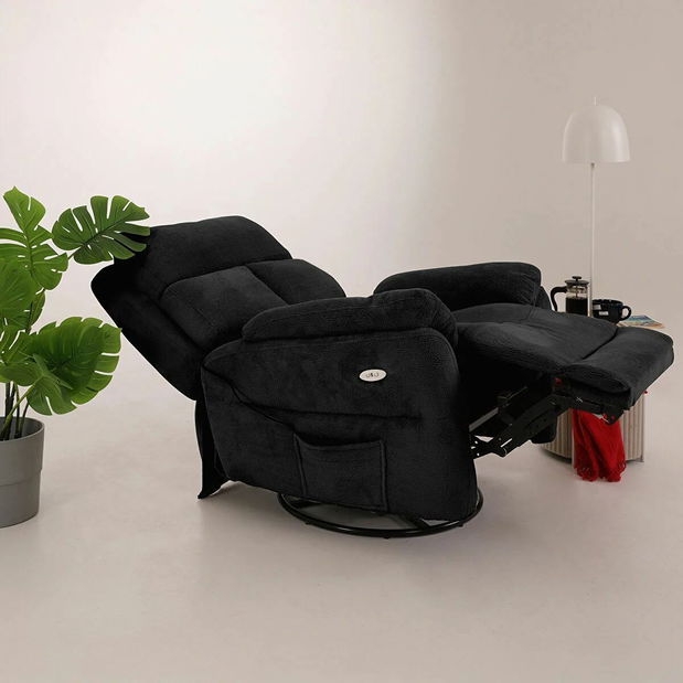 Polohovateľné kreslo Comfie (čierna)
