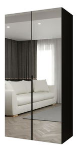 Dulap de haine 100 cm Alice 3 (Negru + Negru)