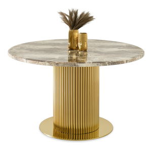 Jedálenský stôl Sudoracion (mramor + zlatá)