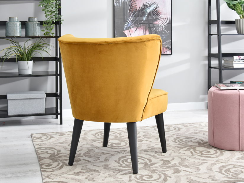 Relaxačné kreslo Arginteno (medová + čierna)