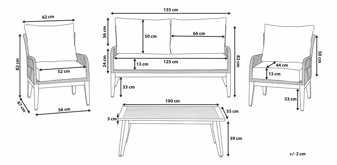 Ülőgarnitúra Mena (szürke)