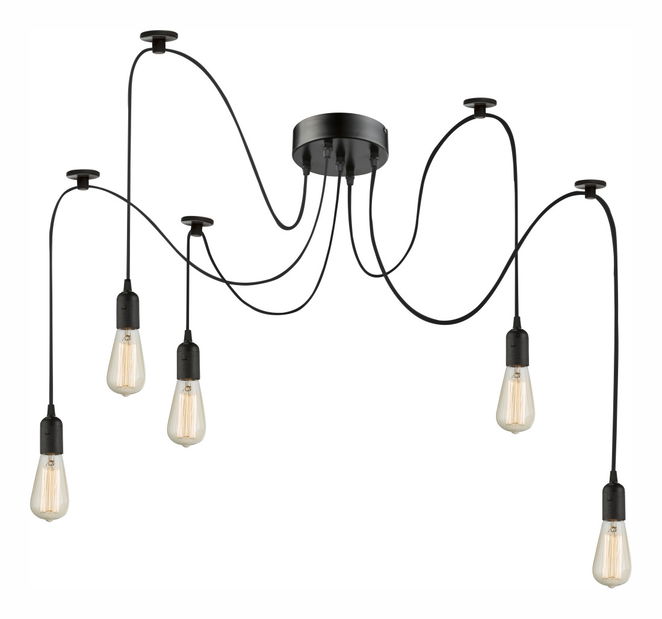 Függesztett lámpa Maracana A110-5 (fekete)