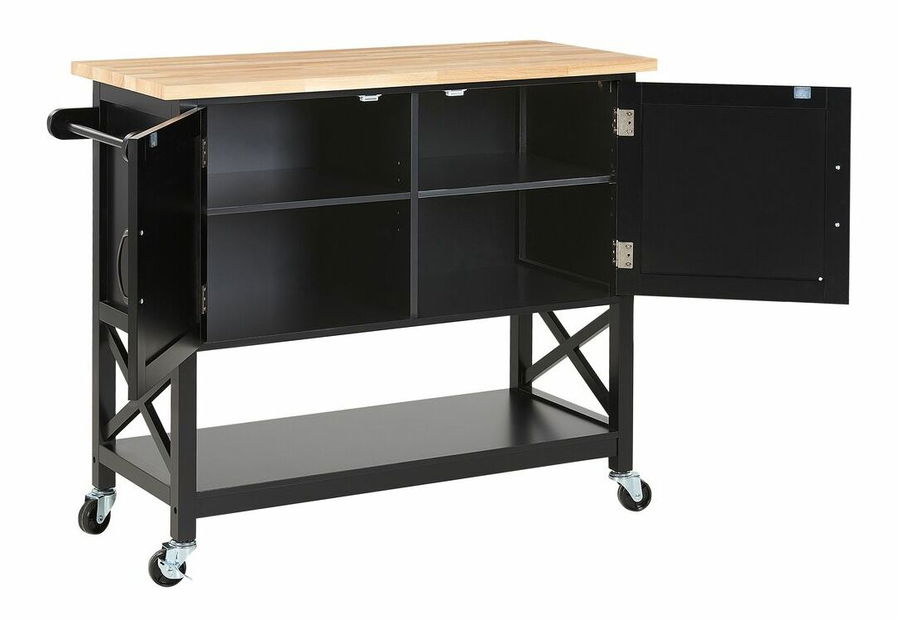 Servírovací stolík Melza (čierna)