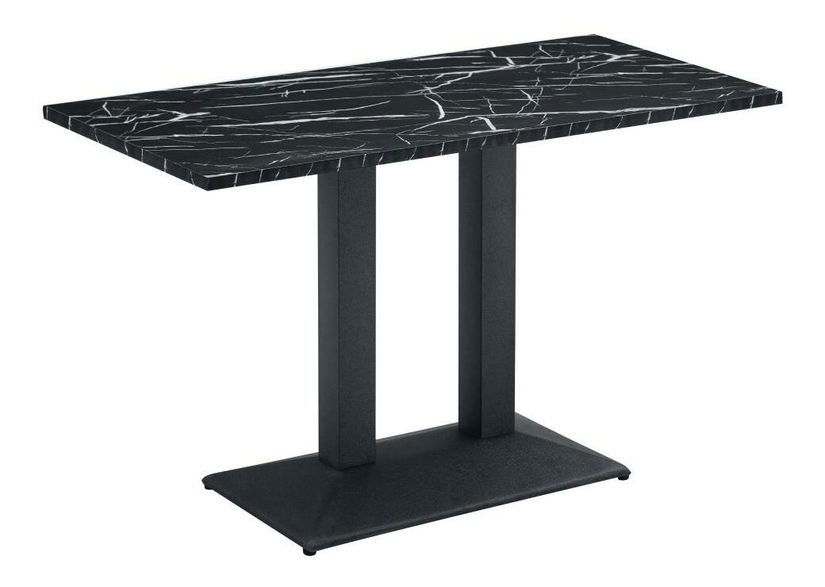 Blagovaonski stol Rahola 2 (crni mramor + crna) (za 4 osobe)