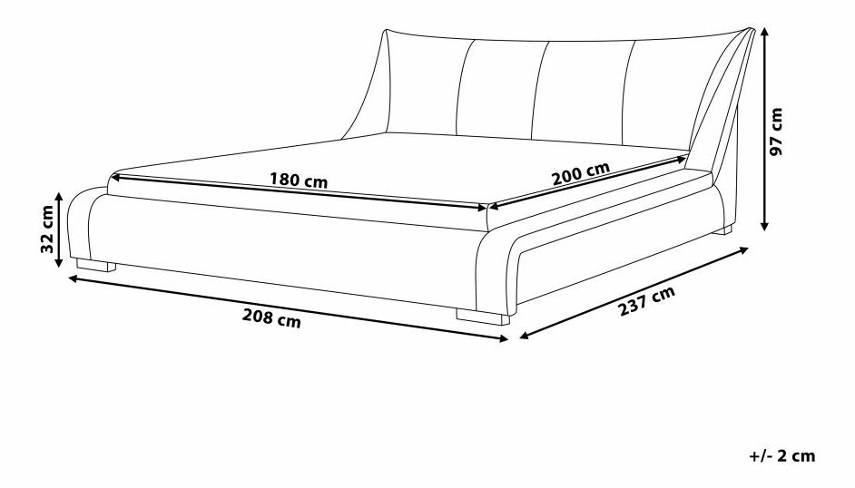 Manželská posteľ 180 cm NICE (s roštom) (sivá)