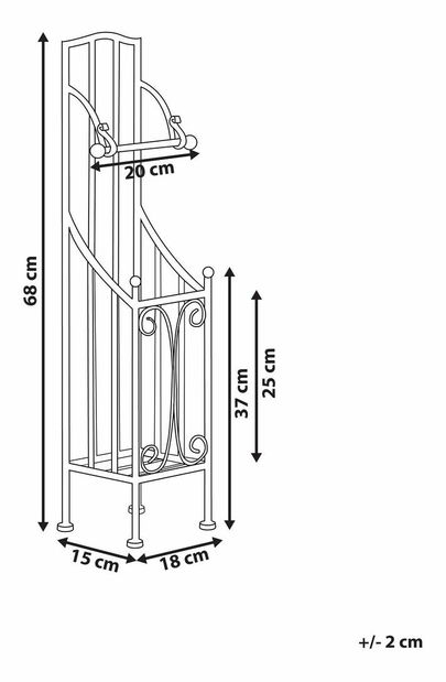 Stojan na toaletný papier Brisia (biela)