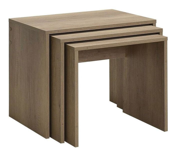 Set 3buc. măsuțe cafea Losuku 2 (nuc deschis)