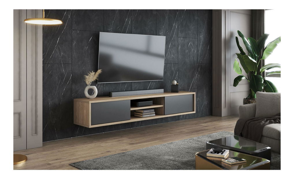 TV asztal Fiora 40 (olajozott tölgy + antracit)