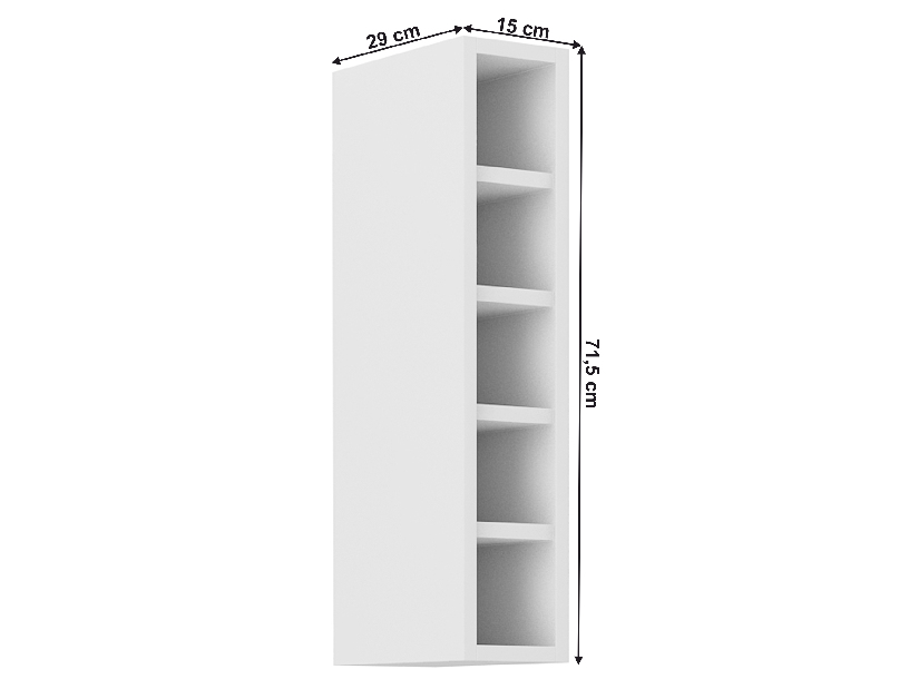 Raft de bucătărie superioară Lesana 1 (alb) 15 G-72 OTW