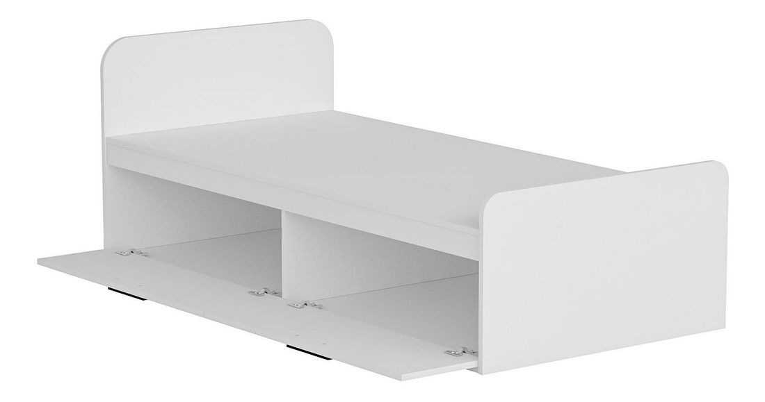 Jednolôžková posteľ 90 cm Newslet (biela)