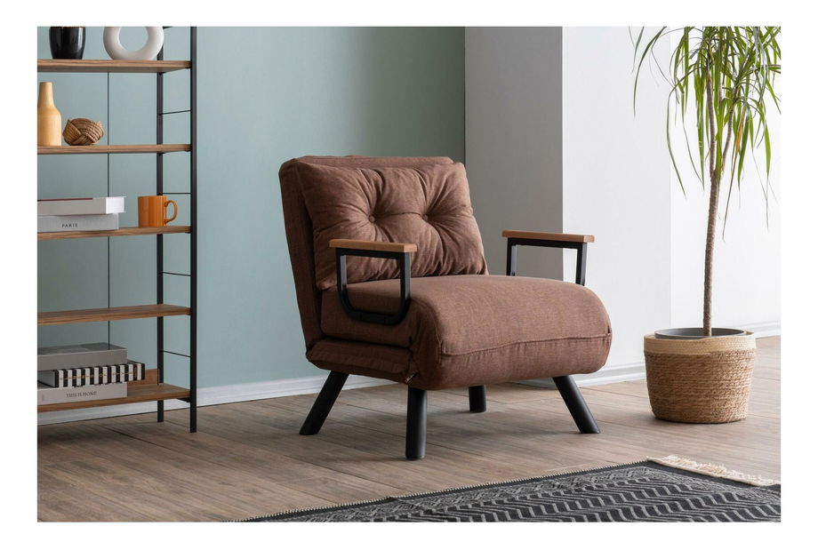 Fotoliu extensibil Sandy (maro deschis)