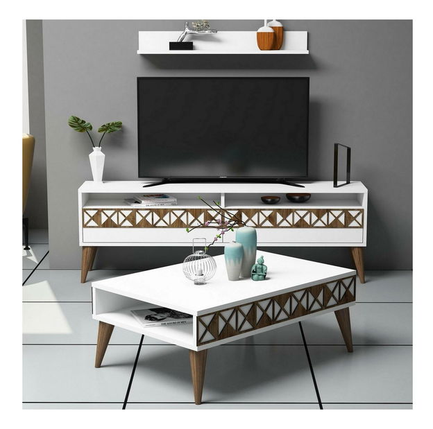 Set mobilier living Loop (alb)