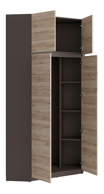 Rohová šatníková skriňa BRW Moden SZFN2D