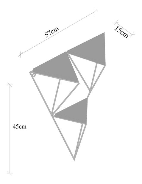 Polica Devako (čierna + orech tmavý) 