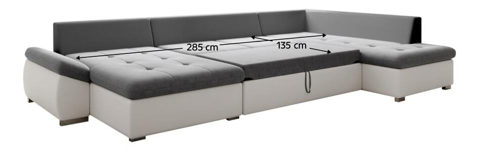 Rozkladacia sedacia súprava Matras (soro 93 + biela ekokoža) (P) 