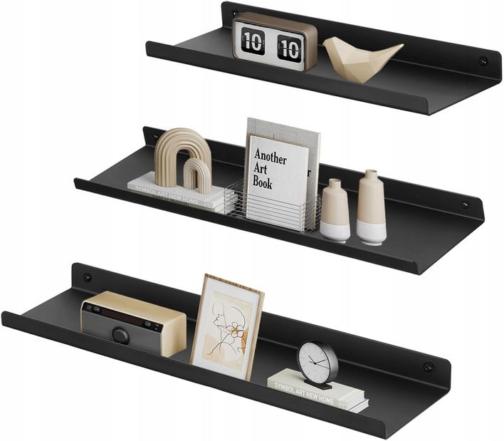 Set 3 rafturi Loftora (negru) *lichidare de stoc