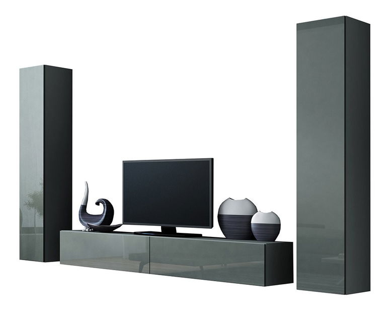 Obývacia stena Ziggy IV (čierna + wotan)