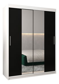 Ruhásszekrény 150 cm Toki 1 (matt fekete + matt fekete)