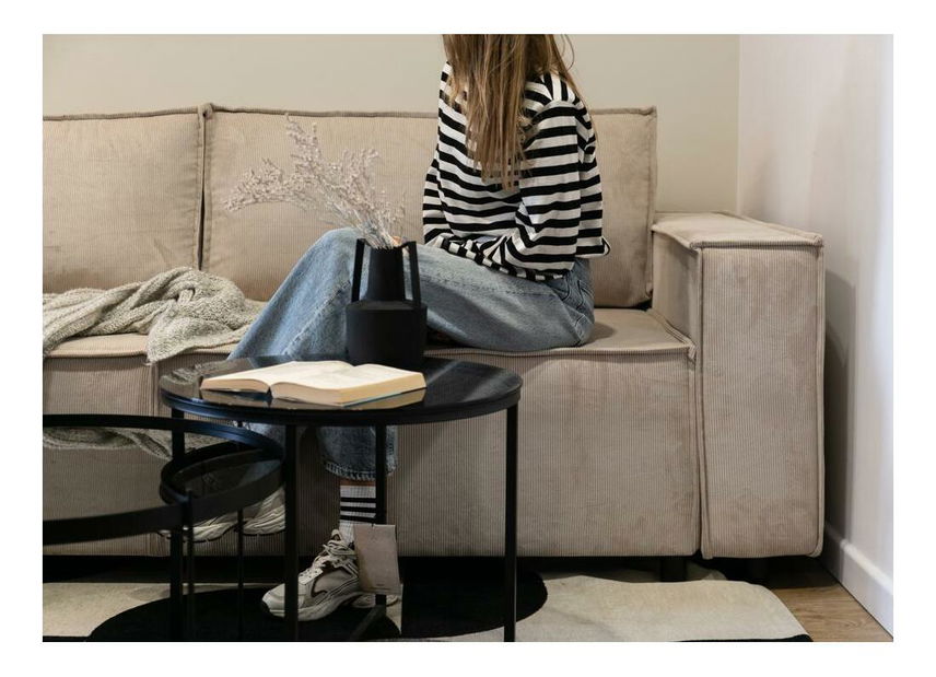 Pohovka trojsedačka Copenhagen (karamelová + čierna)