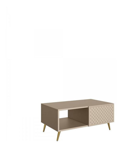 Konferenčný stolík Baranto 1SZ (pieskovo béžová + zlatá) 