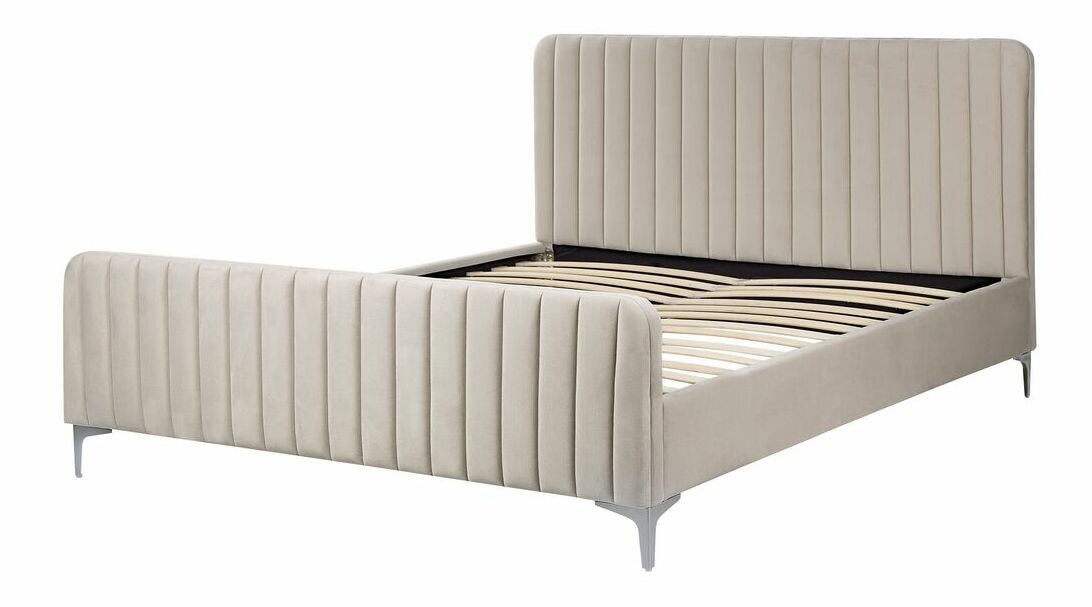 Tapecirani krevet 160x200 cm Laraine (svijetlosiva) (s podnicom)