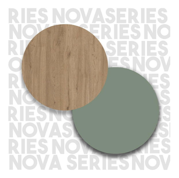 Fürdőszoba szekrény Nammy (tölgy + zöld) 