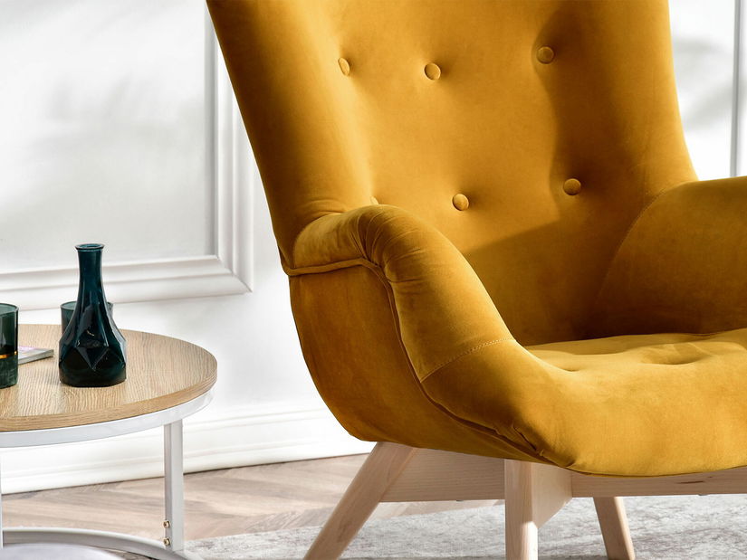 Dizajnové kreslo Florentino (medová + orech)