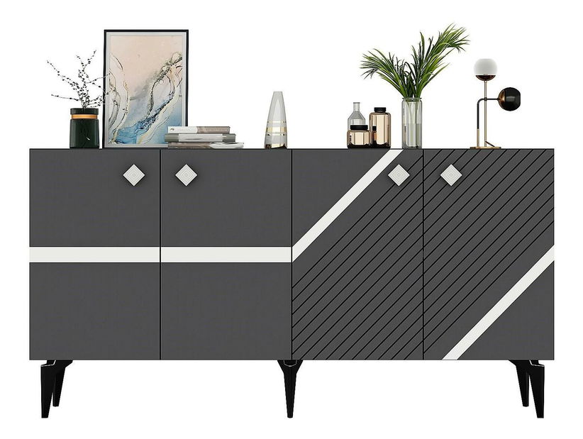 Szekrény Tabivo (antracit + ezüst) 