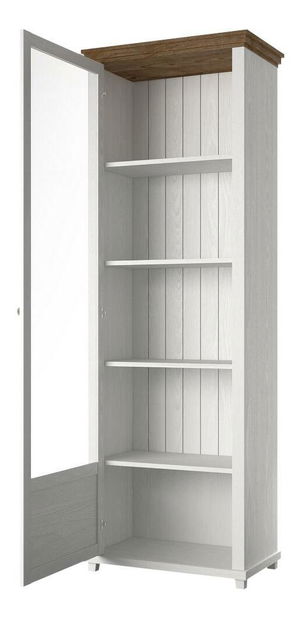 Vitrina Elvina 05 (bijeli pepeo + hrast lefkas) (L)