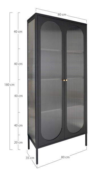 Vitrína Adana 1 (čierna)