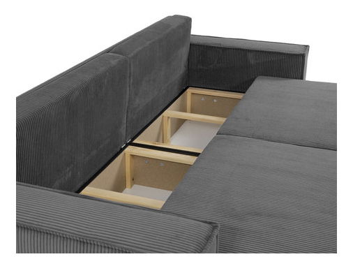 Sofa na razvlačenje Stosono (tamnoplava) (s prostorom za odlaganje)