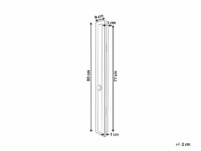 Lampă de perete pentru exterior 80 cm Sennett (Negru) 