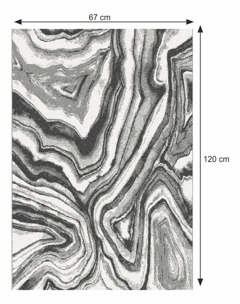 Koberec Siner 2 (biela + čierna)